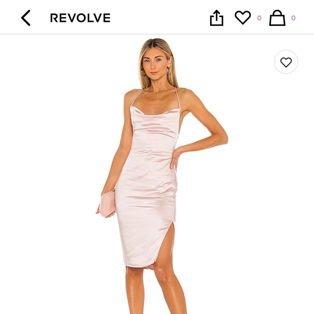 Superdown - Billie Drape Midi Dress - Size Small - Color: Blush